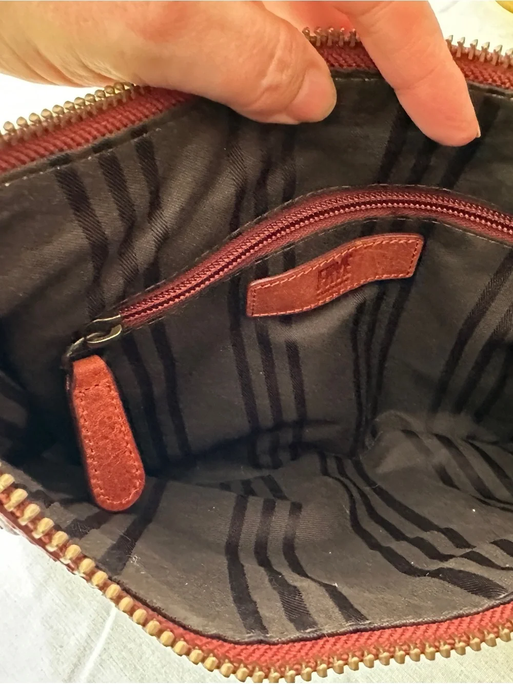 Frye Melissa Cognac Leather Crossbody Bag